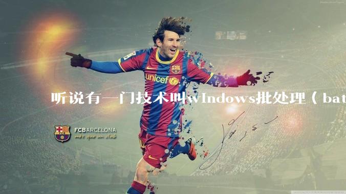 听说有一门技术叫windows批处理（bat），请问它有什么现实用途？