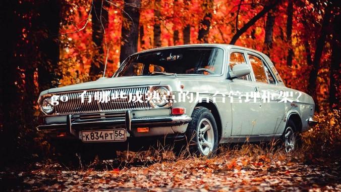 go 有哪些成熟点的后台管理框架？