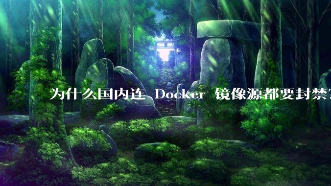 为什么国内连 Docker 镜像源都要封禁？