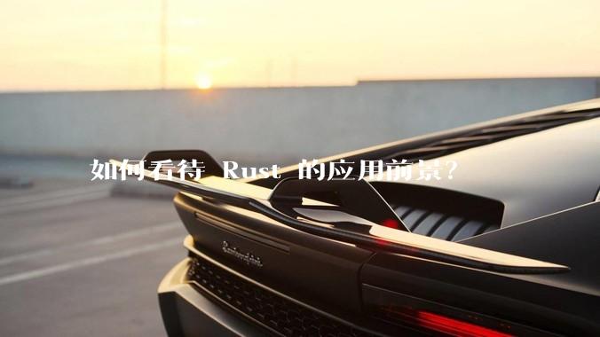 如何看待 Rust 的应用前景？